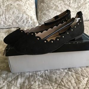 Quipid Ballet Flats with Ankle Strap